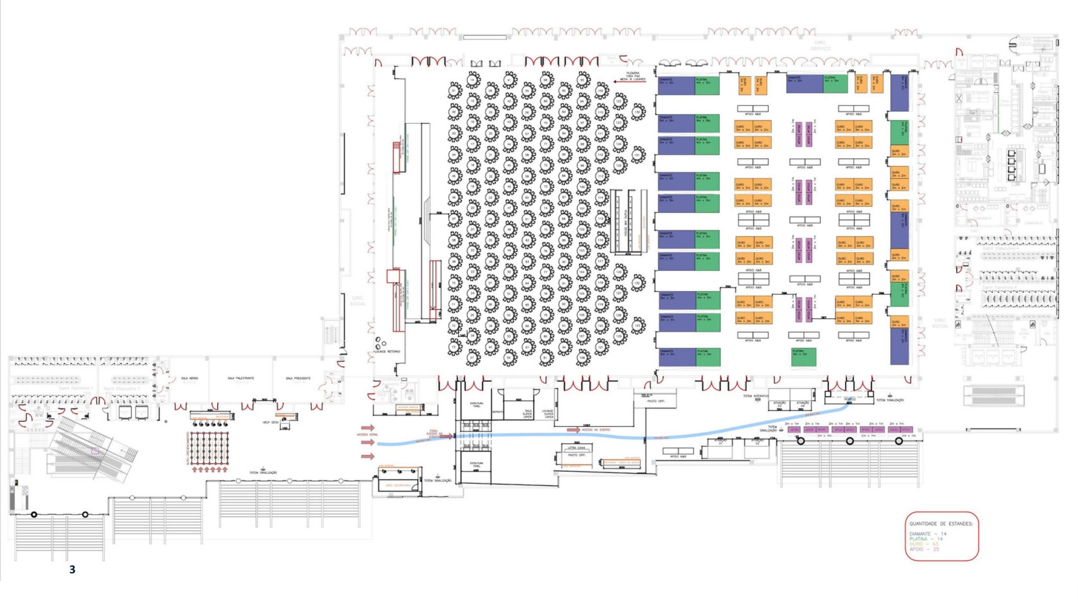 Planta geral · Royal Palm Hall